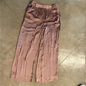 Madewell Mauve Satin Trousers